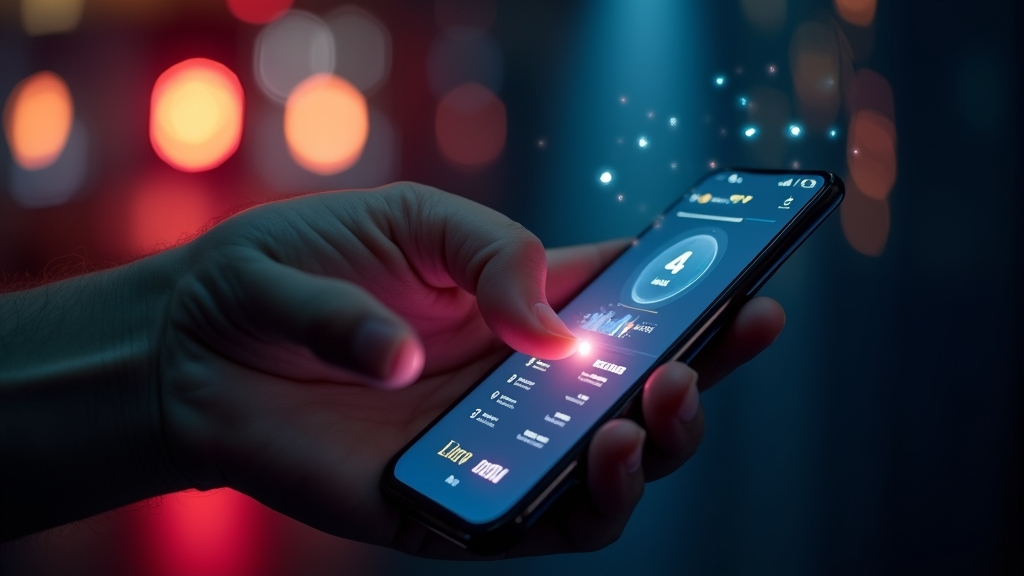 A player logging into a casino app on a smartphone in a dark lounge
